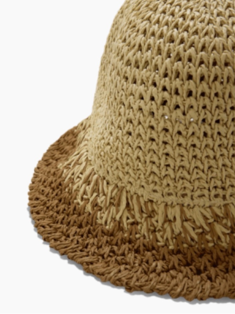 Eugenia Kim Two-Tone Straw Bucket Hat - Beige & Brown - Picture 3 of 6